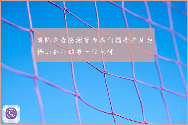 离队公告感谢曾与我们携手并肩为佛山奋斗的每一位伙伴