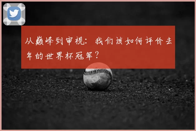 从巅峰到审视:我们该如何评价去年的世界杯冠军?