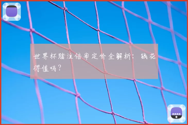 世界杯赌注倍率定价全解析:钱花得值吗?